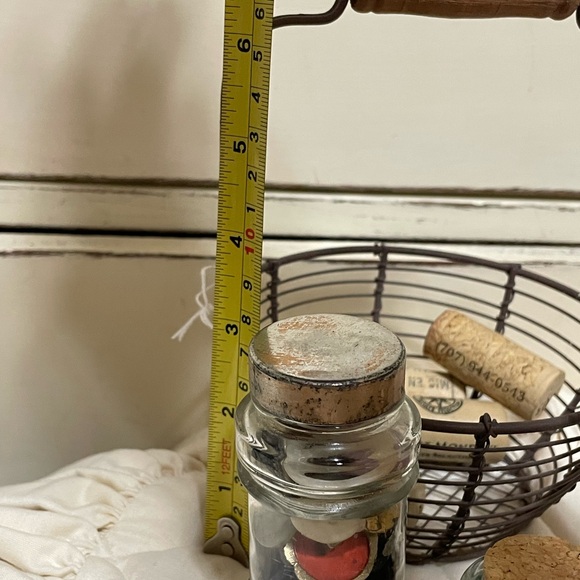 Stage it! Small Wire Basket Bundle – Button Jars & Rustic Charm - Picture 3 of 3